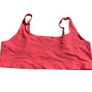 Lululemon Sheer Mesh Unlined Wire Free Sports Bra XL Coral